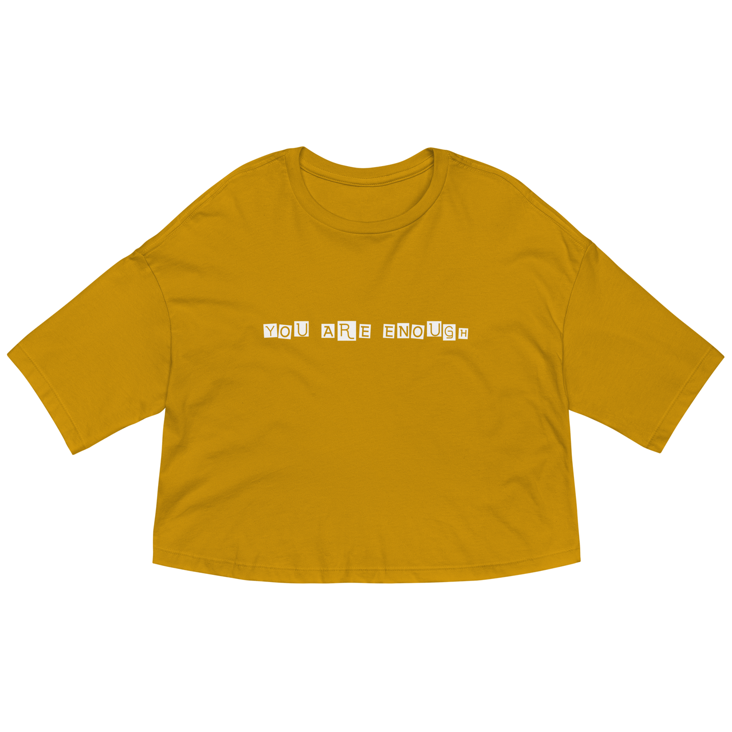 You Are Enough Drop Shoulder Crop Top